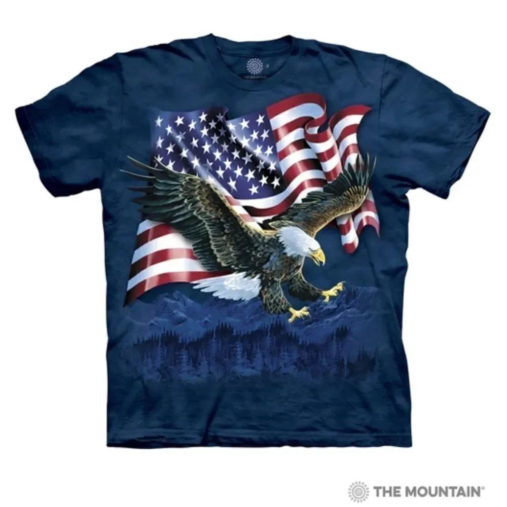 The Mountain Eagle USA Flag T-Shirt Size Large